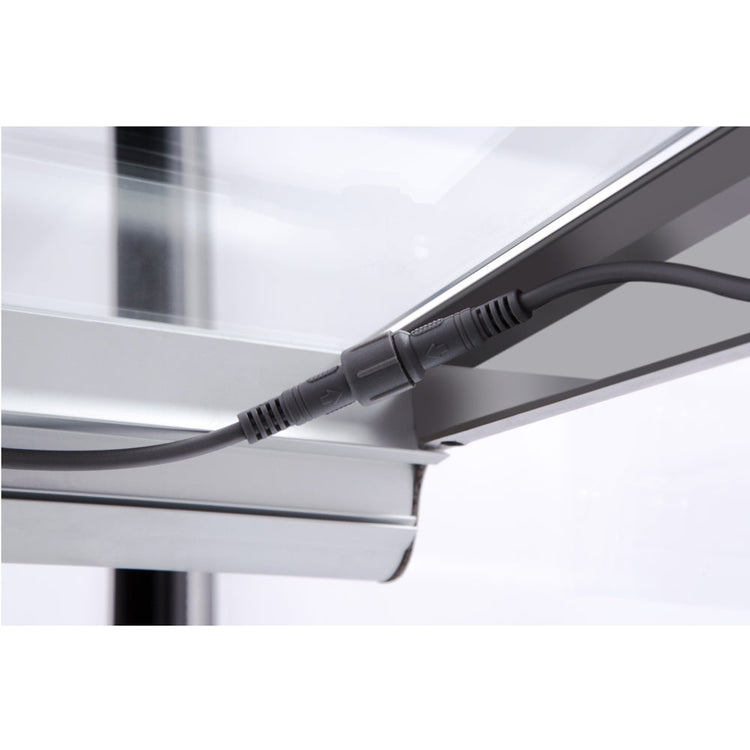 48 in. Commercial Bakery Display Case, Square Glass Stainless Steel Refrigerated Bakery Display Case