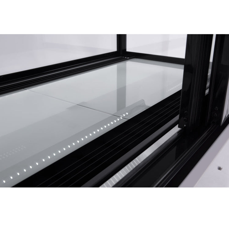 36 in. Commercial Bakery Display Case, Curved Glass Stainless Steel Refrigerated Bakery Display Case